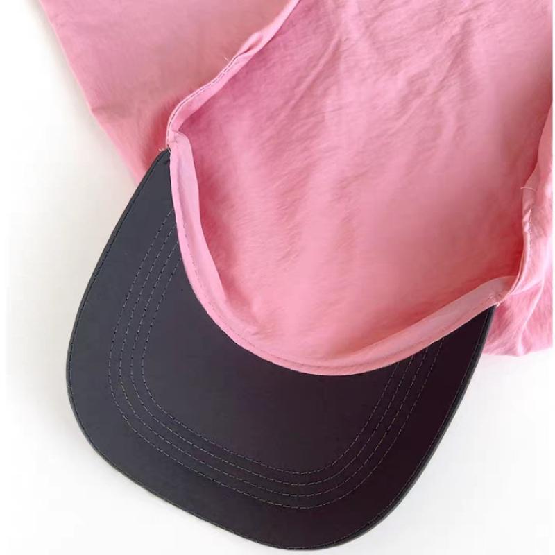 Headscarf Hat, Men's and Women's, Color Blocked Strap Duckbill Hat, Summer Sun Shading, Versatile, Letter Embroidery, Toe Cap