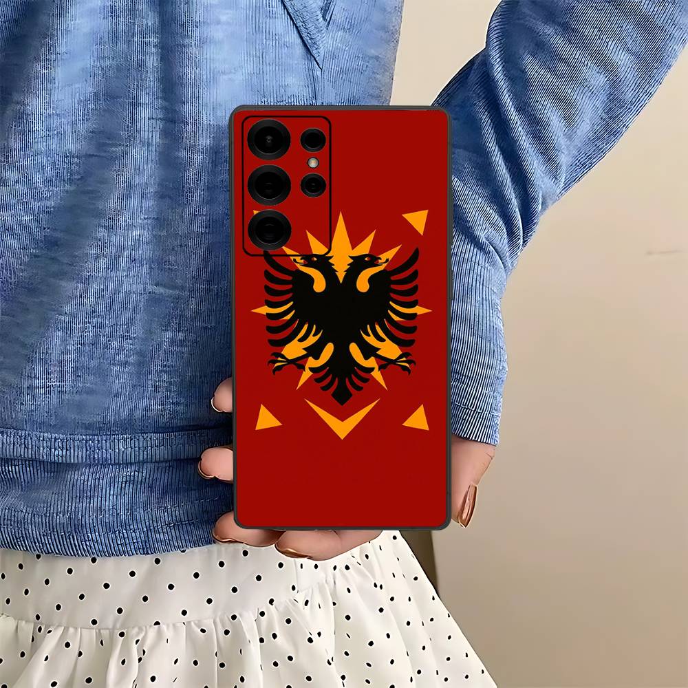Albania Albanians Flag Phone Case For Samsung S 24 Fe 25 Ultra Plus 20 Lite 21 30 22 23 24 22 Ultra 5G Fundas