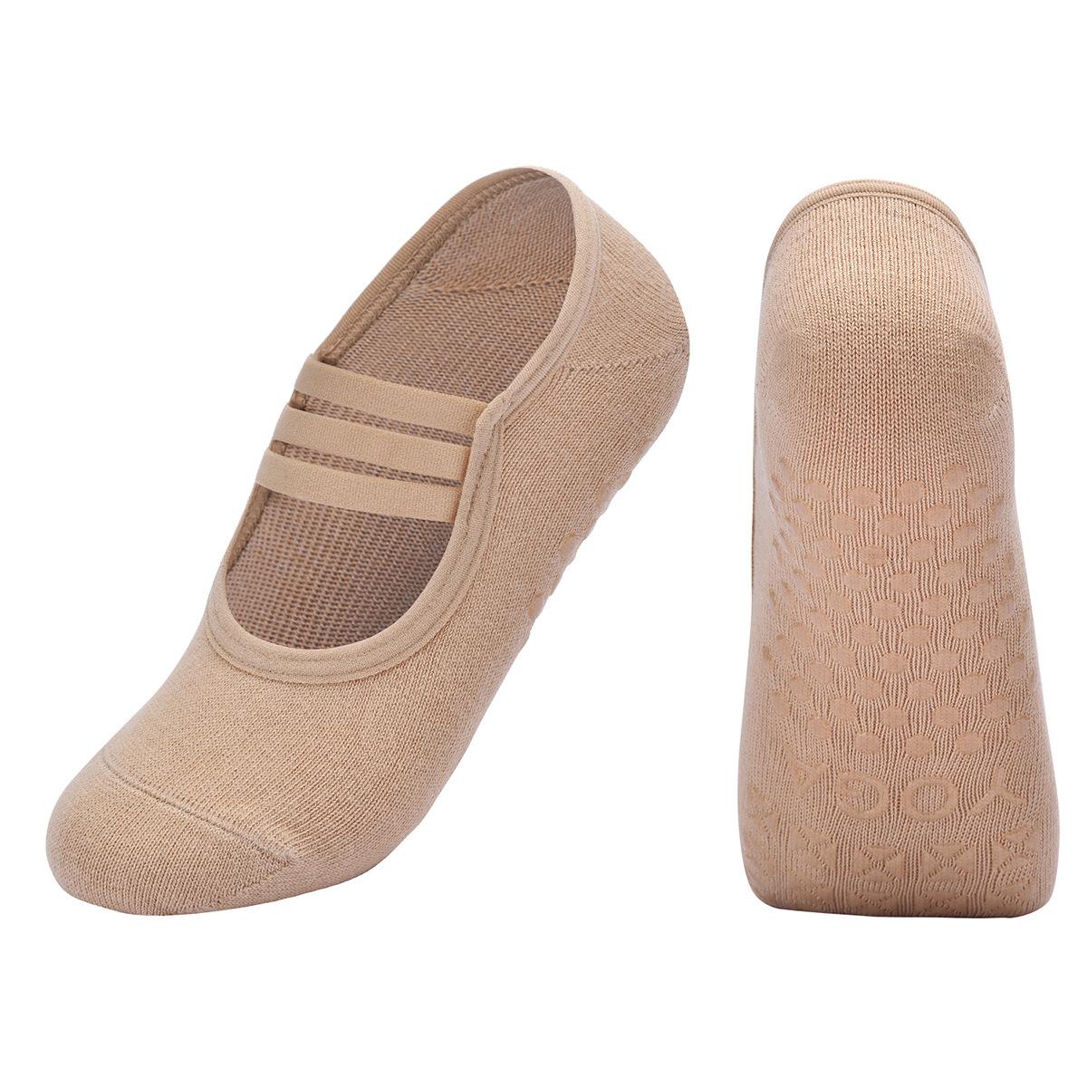 

Силиконовые нескользящие носки для йоги женские носки для пилатеса для пола с открытой пяткой дышащие хлопковые носки для фитнеса в помещении танцев и спорта One Size