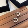 Simple Frosted Geometric Circle Earrings Niche Mini High-end Design Cold Wind Ear Buckle Back-to-school Ambience Trendy Daily Jewelry