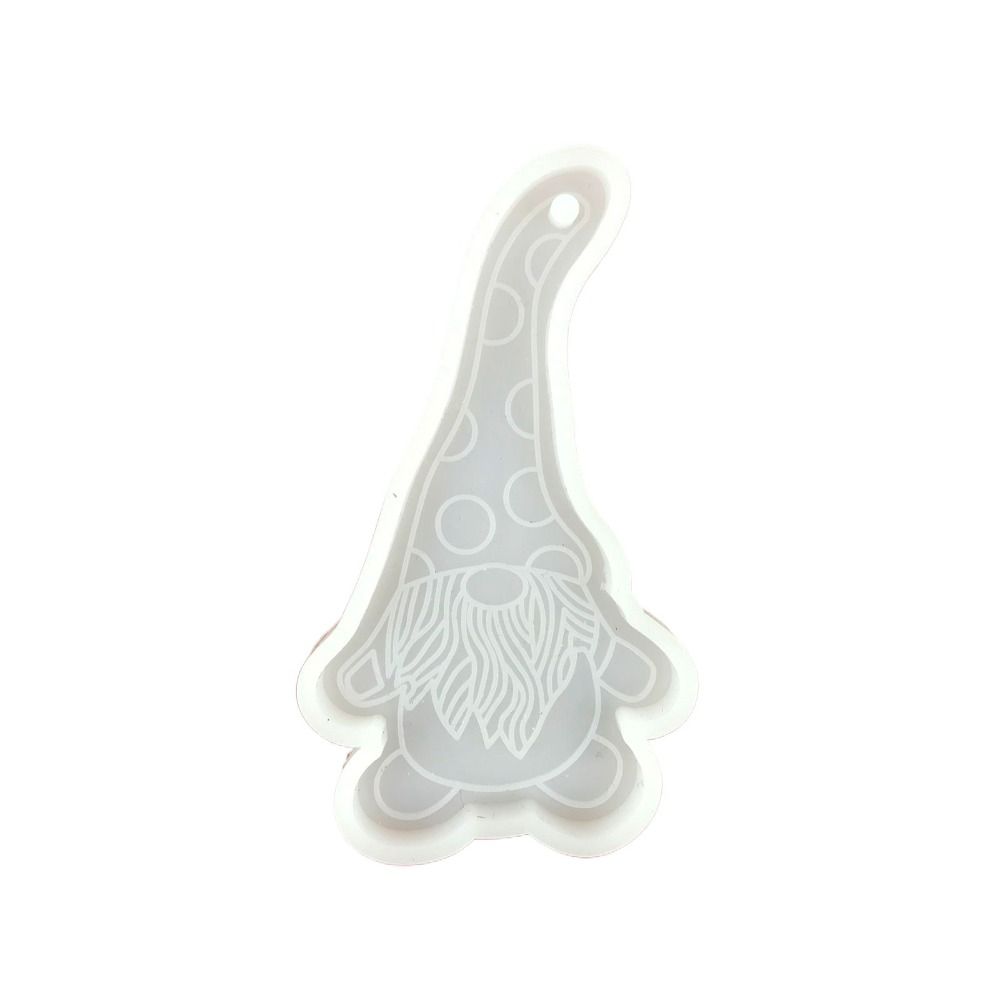 Hanging Tags Dwarf Keychain Pendant Mold DIY Santa Claus Mold Xmas Pendant Silicone Mold  Garden