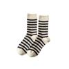 Striped Socks, Women's Pile Socks, Warm Cashmere Socks for Autumn and Winter, Mid-calf Socks, School Style, Versatile Long Socks