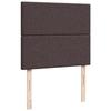 Box Spring Bed with Mattress Dark Brown 120 X 200 Cm Fabric