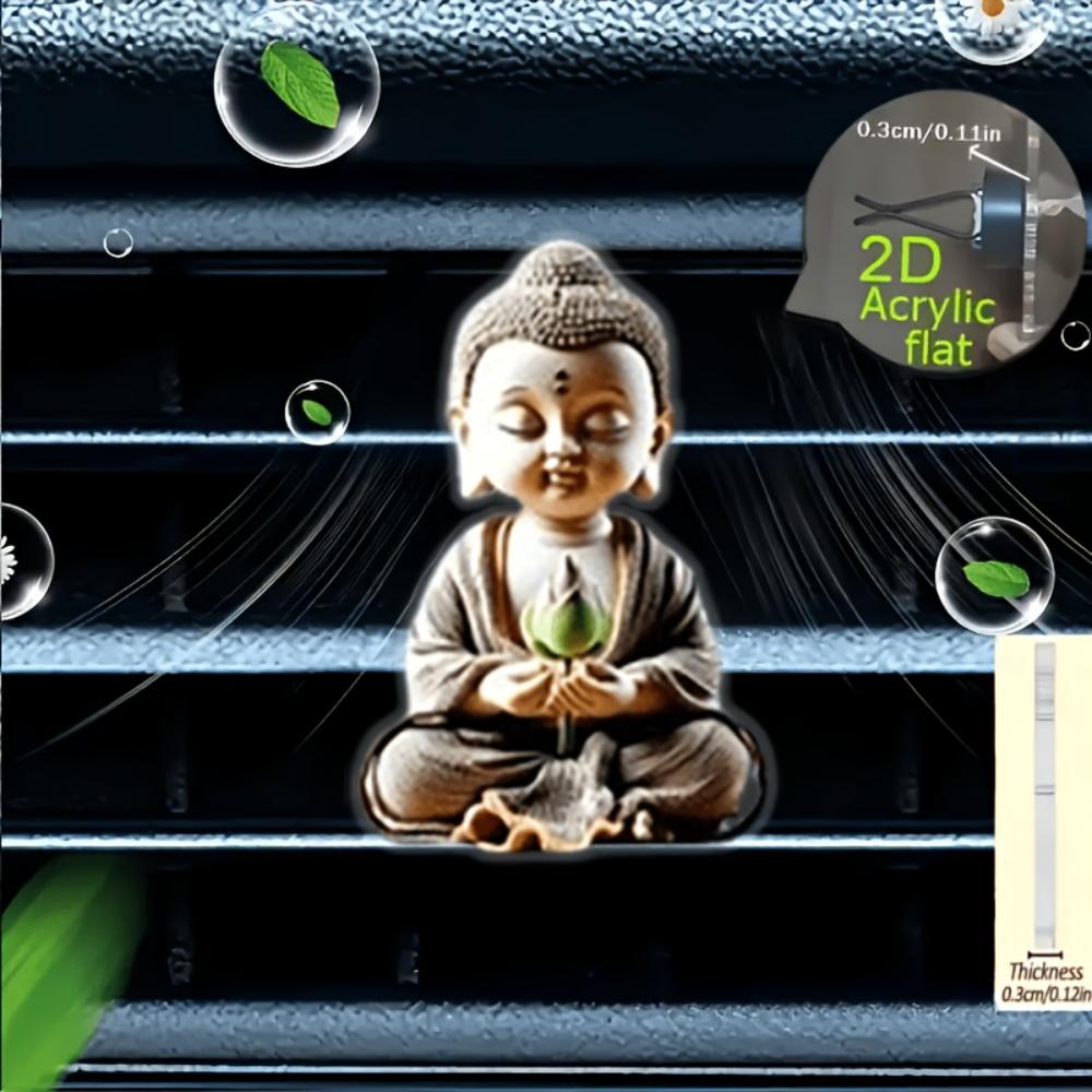 2D flat buddha car vent clip decorative diffuser (fragrance not included), car interior decoration, aromatherapy clip, ideal for holiday gifts