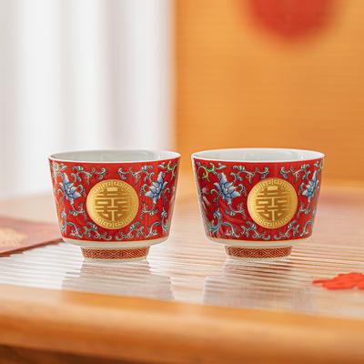 Ceramic Tea Cup Set for Wedding, Colored Tea Cup, Wedding Companion Hand Gift, Luxury