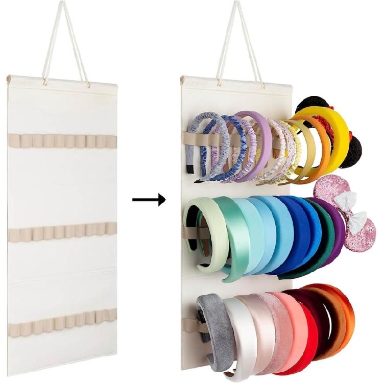 Multi Functional Felt Headbands Organizer Hairclips Display Stand for Women Girl