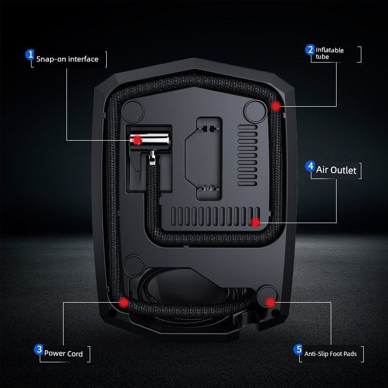 Car Air Pump Portable Electric Tire Inflator for Cars High-Power 12V Air Pump Cylinder