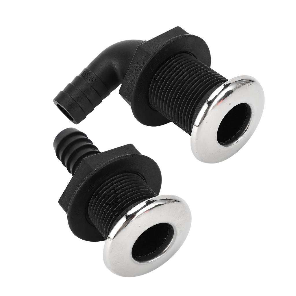 Boat Through Hull Fitting 3/4inch 20mm Thru Hull Valve Fitting Leakage Proof for Boat Transoms Fish Wells Ice Chests Yacht