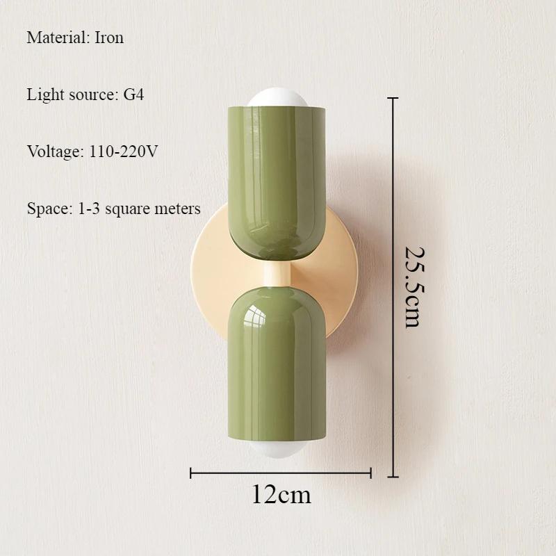 Modern Cream Style Iron Wall Lamp Nordic Vintage Double Headed Color Entrance Lighting Bedroom Background Wall LED Lights