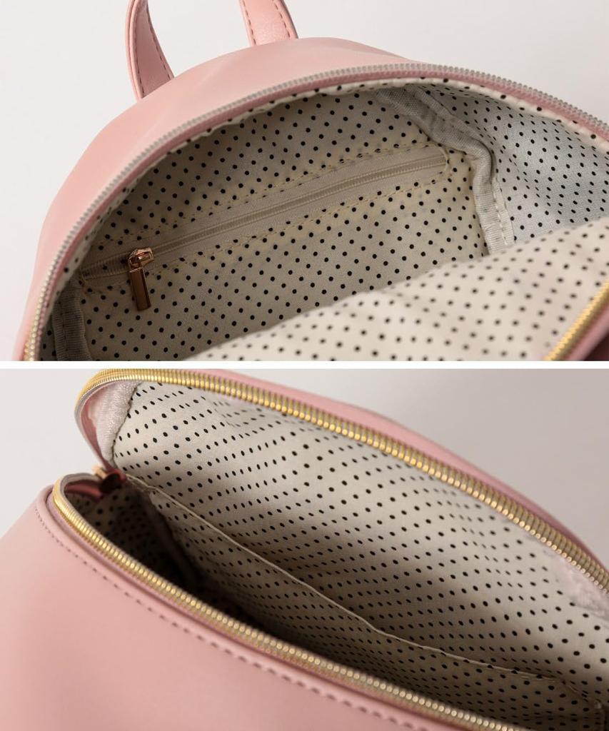 SecretDoor Pink Large Synthetic Leather Backpack with Perfect for or Solid Heart Women's Backpack/Daypack, Lightweight, Capacity, Gusset, Small/Mini,