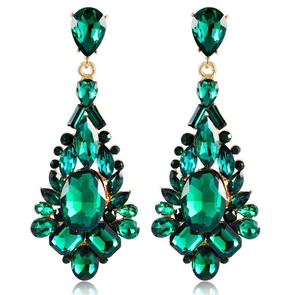 Fashion Alloy Water Drop Earrings For Women With Retro Luxe Design For Dinner Parties
