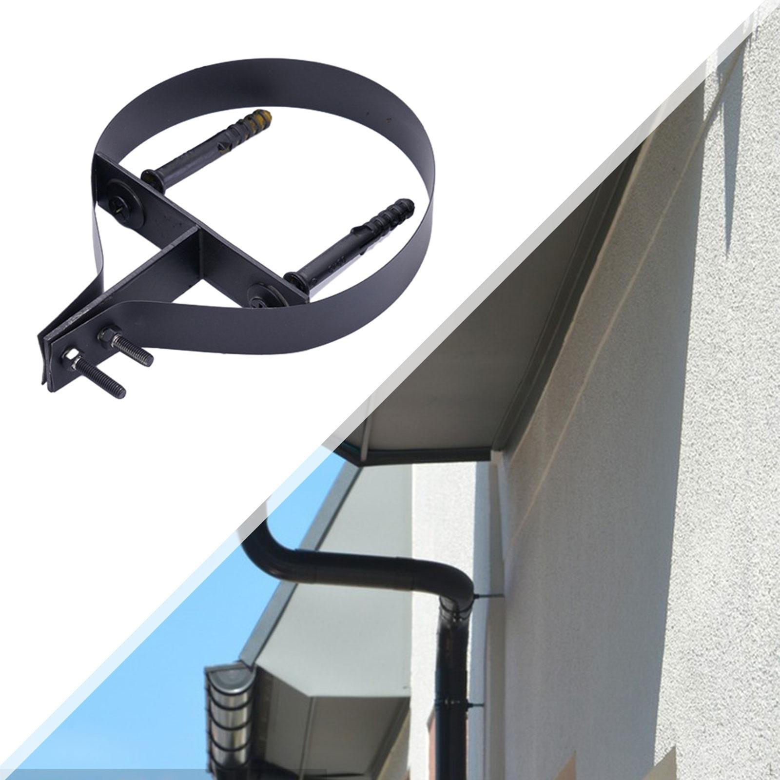 

8-дюймовый регулируемый держатель трубы для дымохода, настенный зажим для печи чёрный