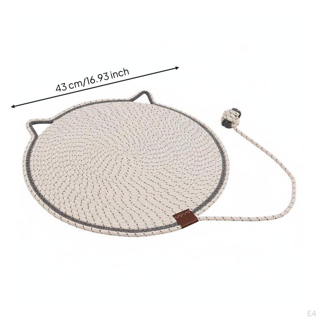 Round Cat Scratch Mat LowShed Scratching Pad for Indoor Cats, Kittens Pink 35CM