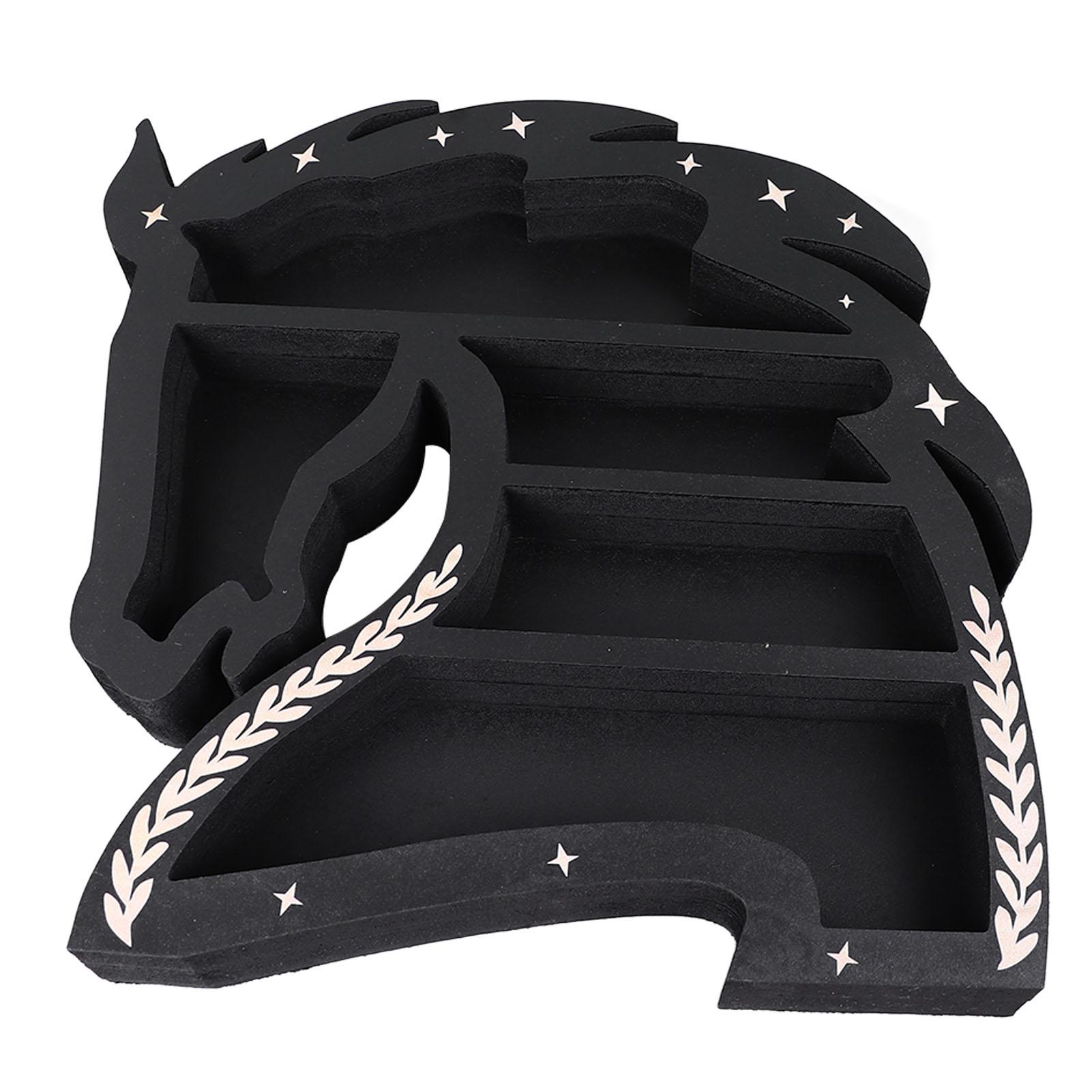 

Деревянная полка для демонстрации кристаллов в форме лошади, декоративная деревянная настенная полка для кристаллов, плавающая полка для гостиной