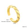 Emerald Diamond Ring French Vintage Design Sense Bamboo Ring Irregular Stainless Steel Ring Female