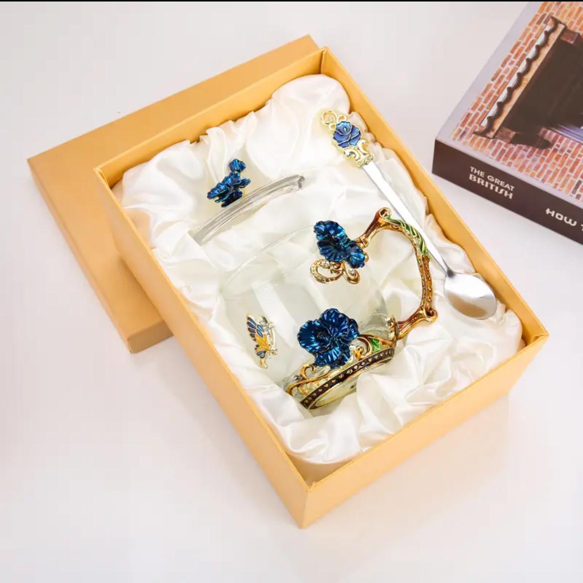 

Фиолетовая позолоченная стеклянная чашка, легкая роскошная кофейная чашка, чашка для завтрака с молоком, подарочный набор из эмалированной цветной чашки для воды, подарок для дома