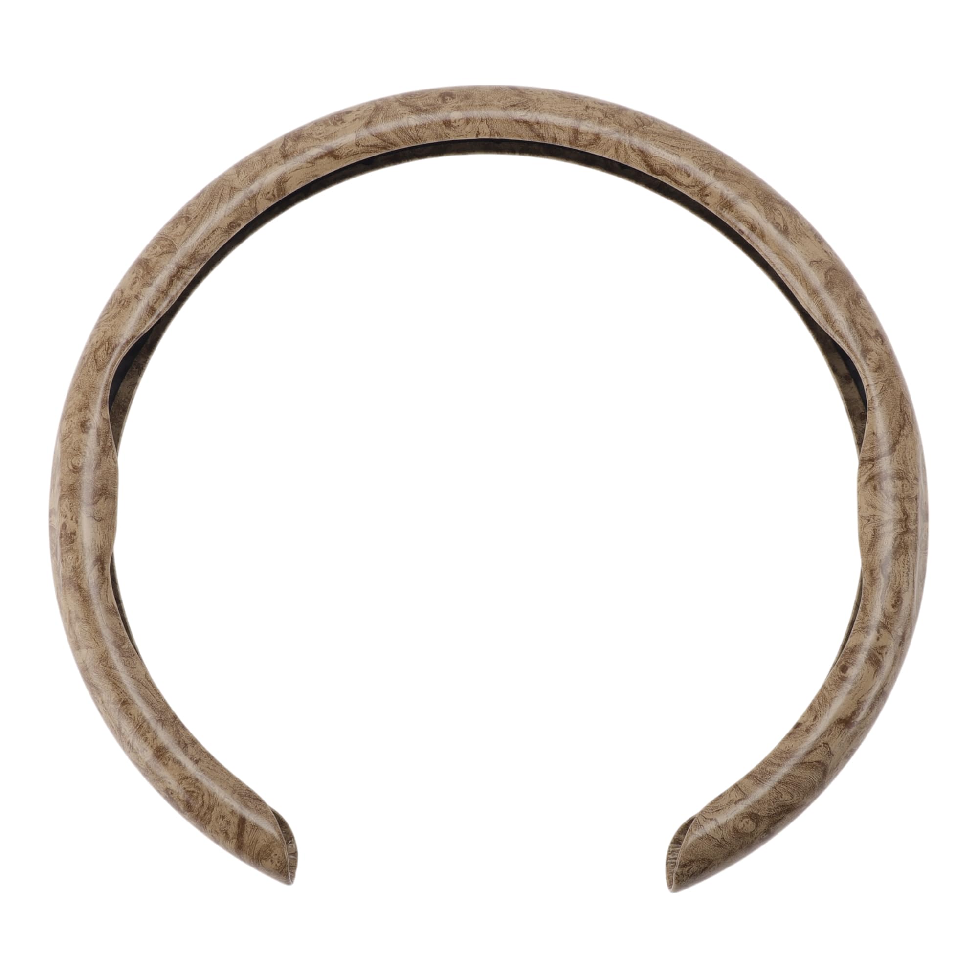 

X AUTOHAUX Universal Car Steering Wheel PU Synthetic Easy Peach 1 Piece Cover, Leather, Durable, Heat-Resistant, 38cm, Installation, Beige, Texture,