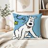 art dog comic soft pillowcase cute t-t-T-Tin-tinES-S-S fun Sofa Home S-S-SnowyS Living Room Decor bed hogar pillowcover gift