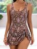 Two Piece Swimsuit Women 2025 New Solid Print Sling Sexy High Waist Swimwear Summer Tankini Beach Wear Bathing Suit For Female