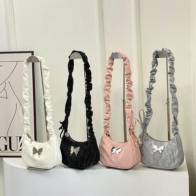 French Niche Design Single Shoulder Armpit Bag for Women Butterfly New Fashionable and Personalized Casual Crossbody Bag for Women