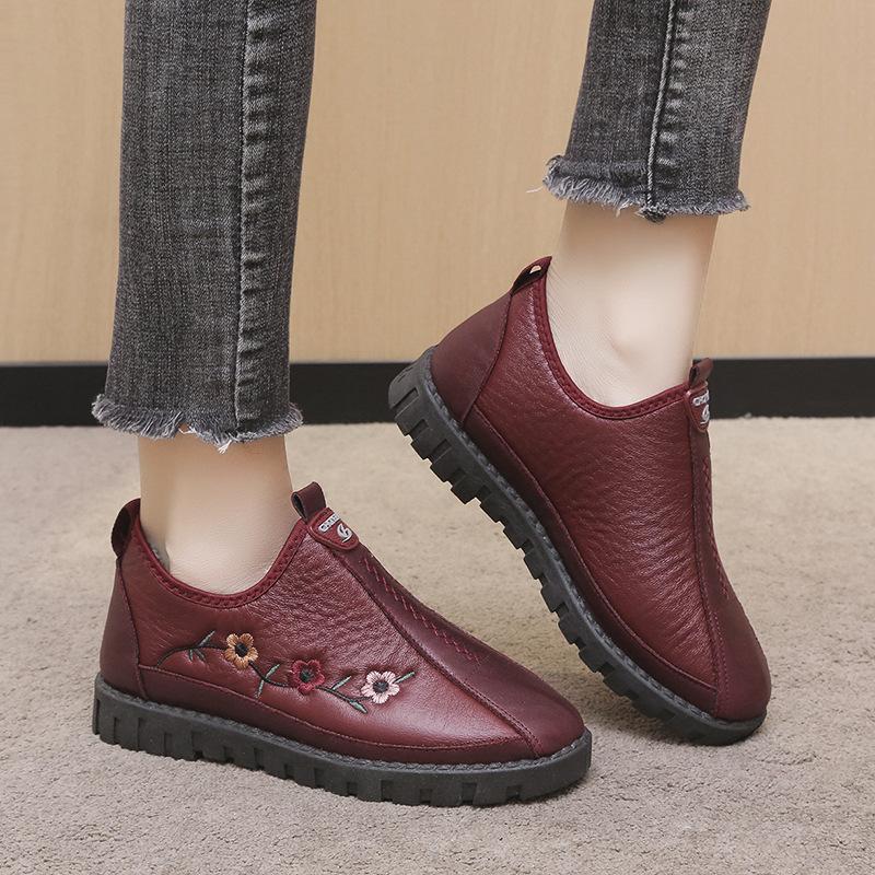 [] Winter New Velvet and Cotton Middle-aged and Elderly Mother Shoes Soft-soled Non-slip Shoes Women's Cotton Shoes Women's Shoes
