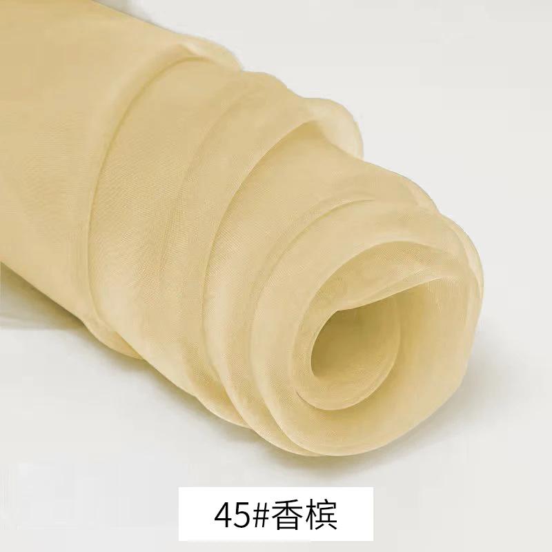 1m/2m/5m Soft Organza Mesh Fabric Making Wedding Dresses Curtain Scene Decoration Handmake DIY Sewing Fabrics TJ0031