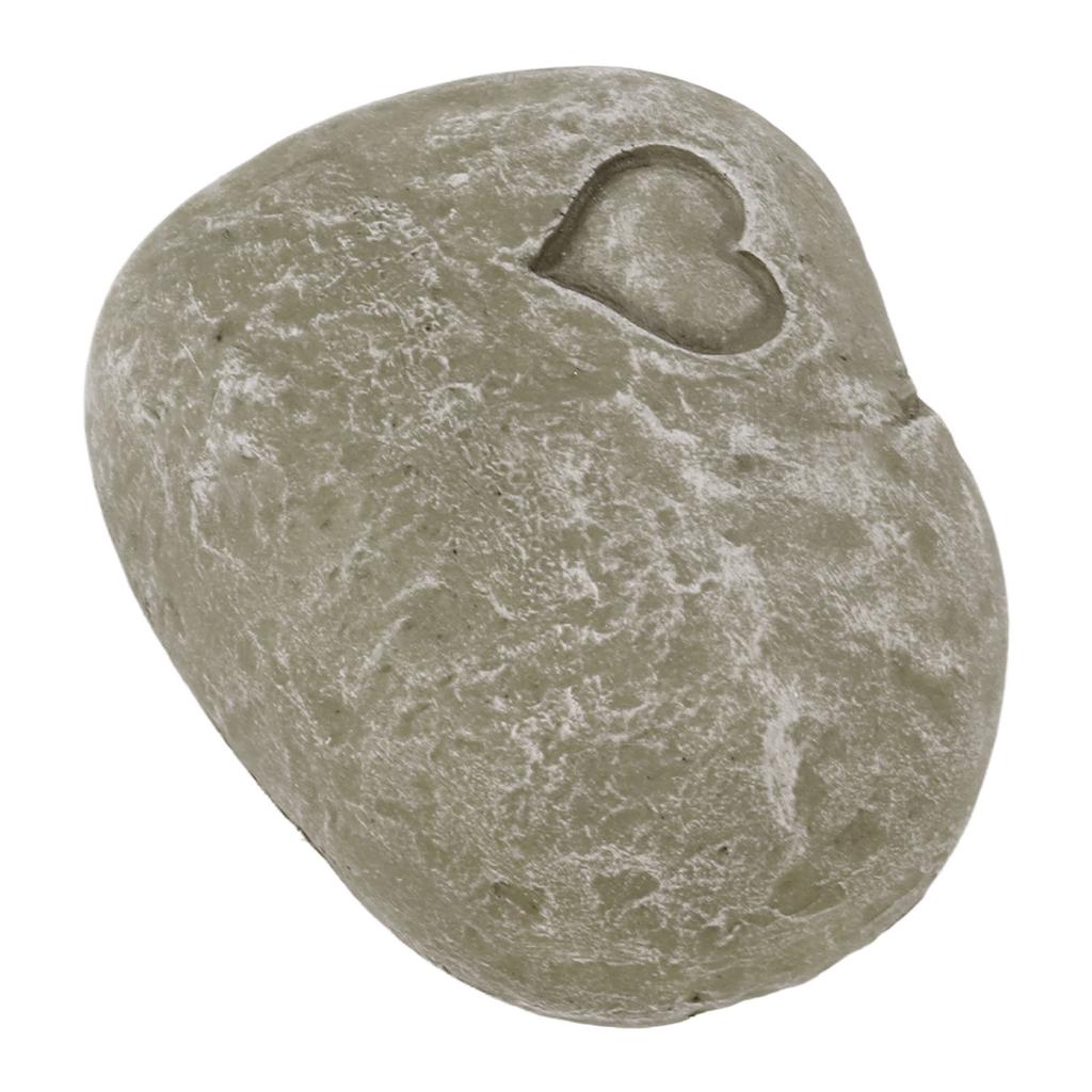 Pet Memorial Garden Stone DIY Lettering Simulation Pebbles Pet Grave Marker for Dogs Cats Love Stone Moss Color