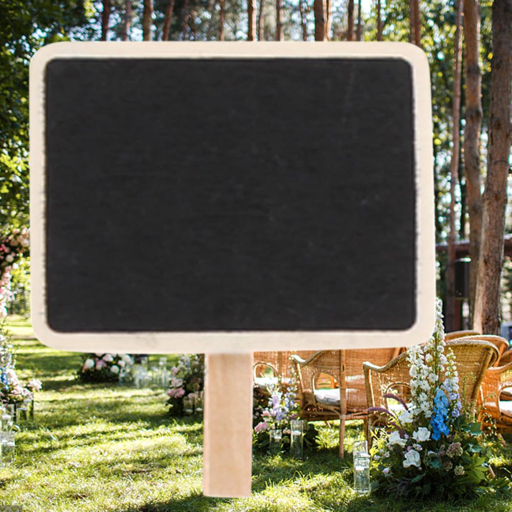 20pcs Blackboard Clip Party Props Wooden Clip Photos Peg Portable Memo Clips Ornaments Rectangle for Home Furnishing Decoration