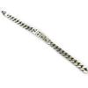 Les Trésors De Lily [N8432] - Silver Curb Chain 'First Name Cut Out' (Yann) - 21 Cm 11 Mm (aged)