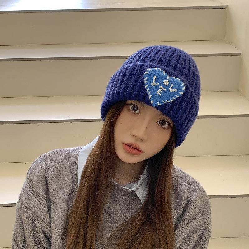 Love Loose Knitted Woolen Hat Women's Autumn and Winter Ear Protection Warm Hat