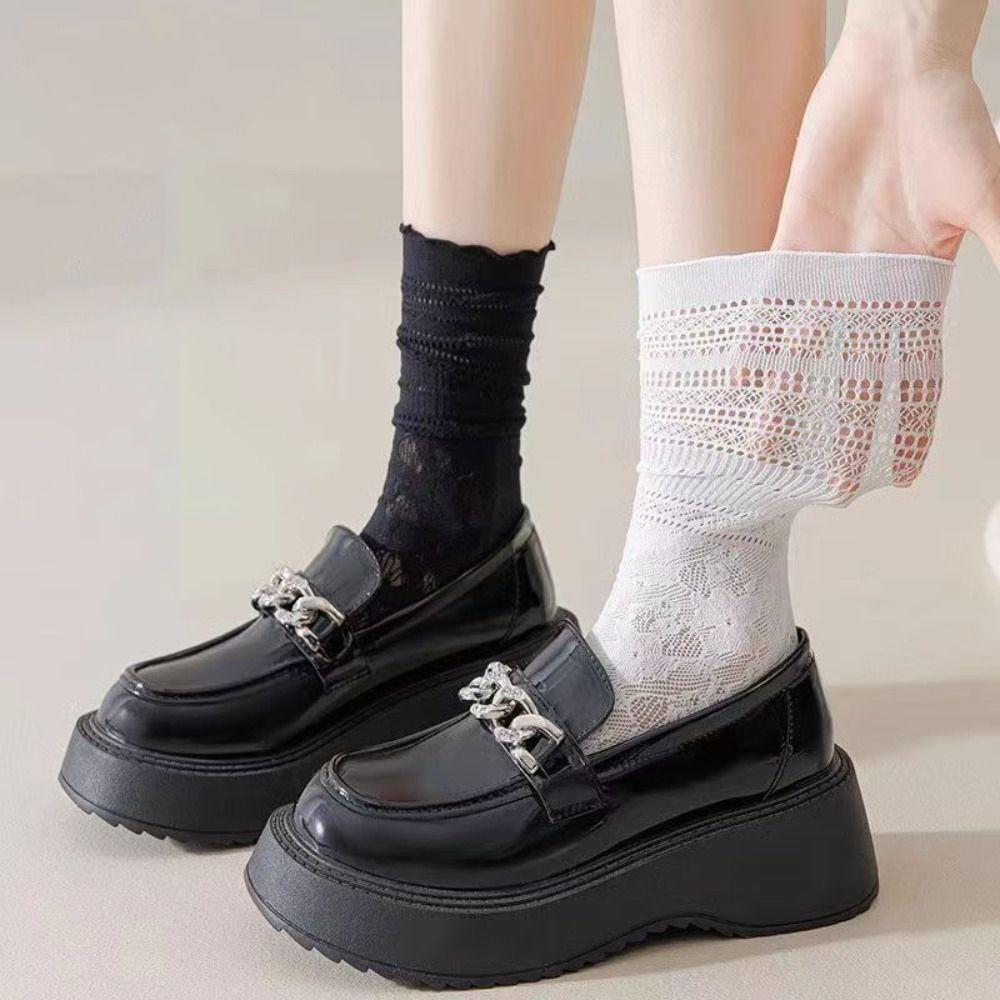 Color Thin Socks Breathable Mesh Socks Japanese Style Lolita Socks