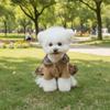 Thickened Pet Plaid Skirt Windproof Comfortable Autumn Winter Dog Dresses Skin-Friendly Soft Dog Lace Bow Coat Outdoor Walking