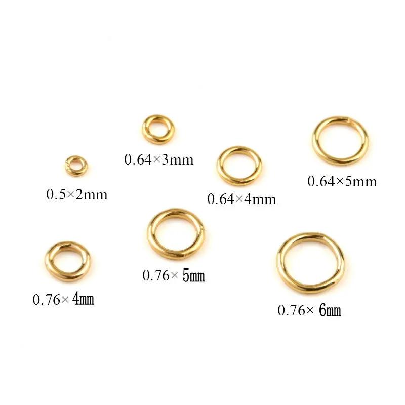 10pcs 2/3/4/5/6mm 14K Gold Filled Closed Jump Rings 14K Gold Filled Split Rings For Keychains Making & Bracelet Jewelry Findings