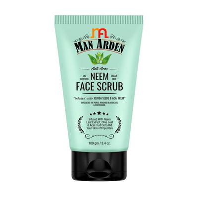 Facial Scrub with Neem Against Acne (100 G), Anti-Acne Neem Face Scrub Man Arden
