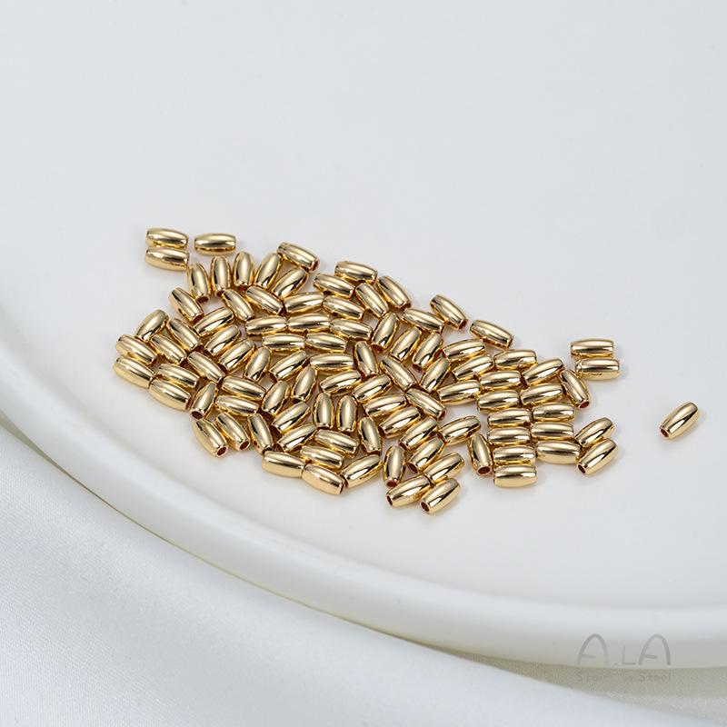 

Глянцевые бусины-разделители из нержавеющей стали для риса - аксессуары для изготовления украшений своими руками для браслетов и ожерелий