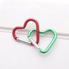 1 Pcs Heart-shaped Aluminum Carabiner Key Chain Clip Outdoor Keyring Hook Water Bottle Hanging Buckle Travel Kit Accessories