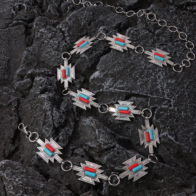 Women's High-end Waist Chain Sweet Cool Belt Lightning Inlaid Women's Waist Chain Sweet Metal Waist Chain Women's Waist Chain