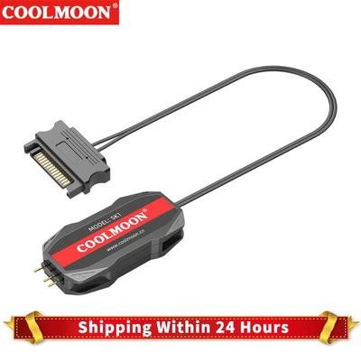 ARGB Controller 5V 3pin To SATA RGB Remote Controller 1 To 4 Sync Motherboard Extension Cable for PC Fan Light Strip