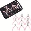 6Pcs/Set Portable Stainless Steel Pliers Tools Set Round Nose Cutting Wire Plier Kit for Handcraft Beading DIY Jewelry Making