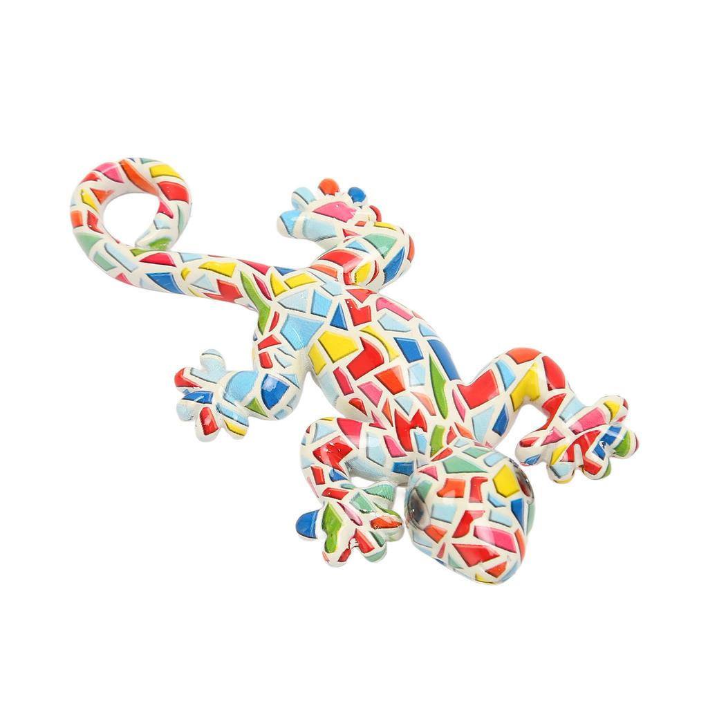 Gecko Wall Decor Bright Colors Colorfast Resin 5.9in Long 3.1in Wide Lizard Garden Sculpture for Decoration House Office