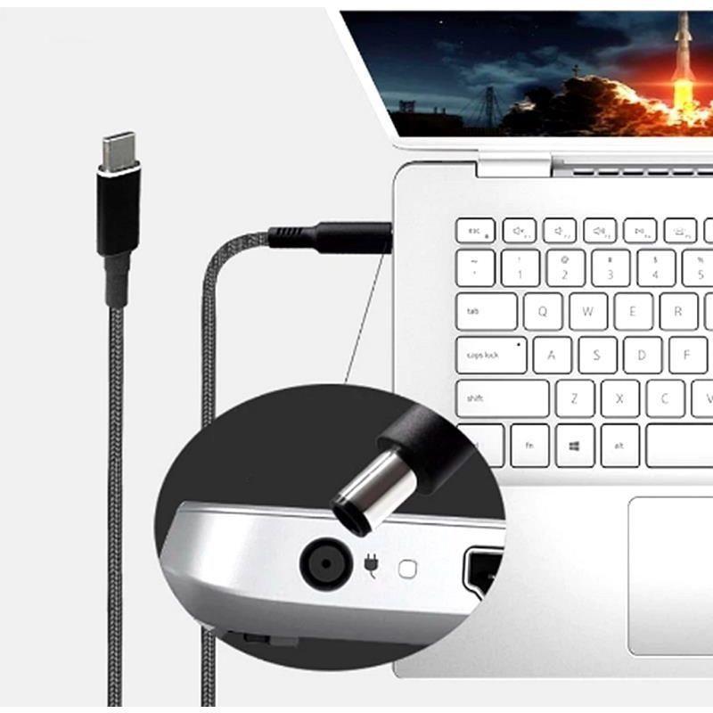 65/100W Τύπου C Συνδετήρας Τροφοδοσίας DC Υποδοχή Καλώδιο Κορδόνι USB Τύπου C σε Universal Γρήγορης Φόρτισης Για Φορητό Υπολογιστή Lenovo Asus Hp Acer