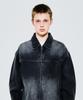Annoyed Brushed Wash Denim Jacket Lq1Ju012_Grey