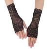 Sexy Mesh Sunscreen Half Finger Gloves Cosplay Lace Sexy Mesh Lace Thin Breathable Fingerless Lace Gloves