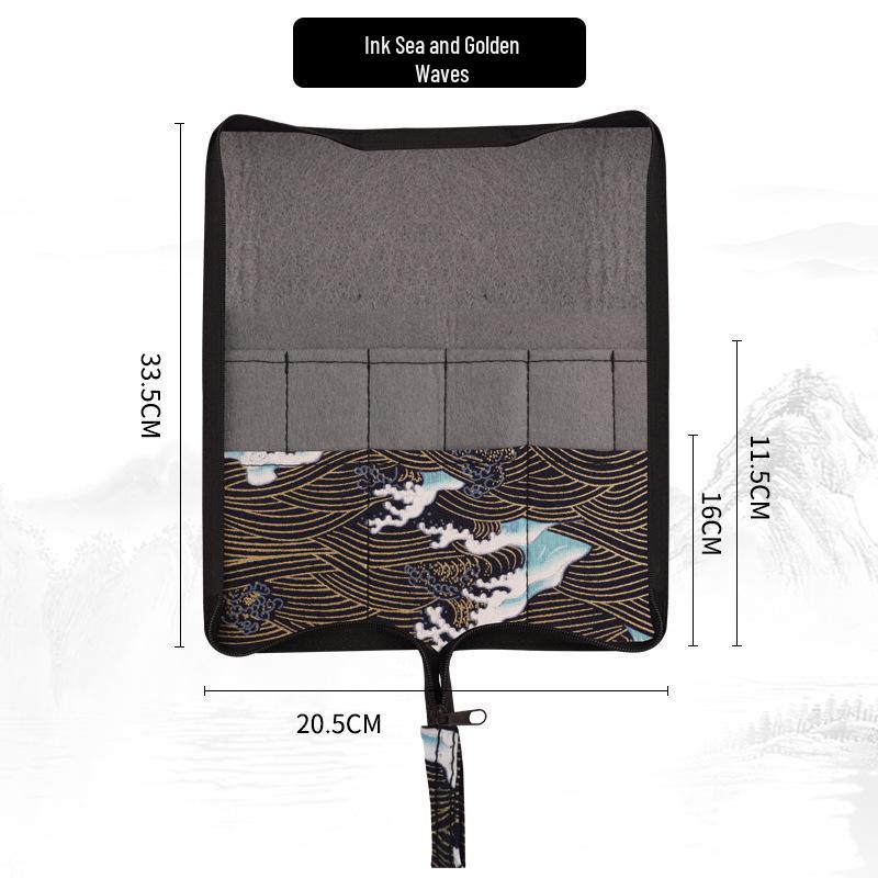 Ancient Style Bamboo Brush Pouch: Large Capacity, Multi-Specifications