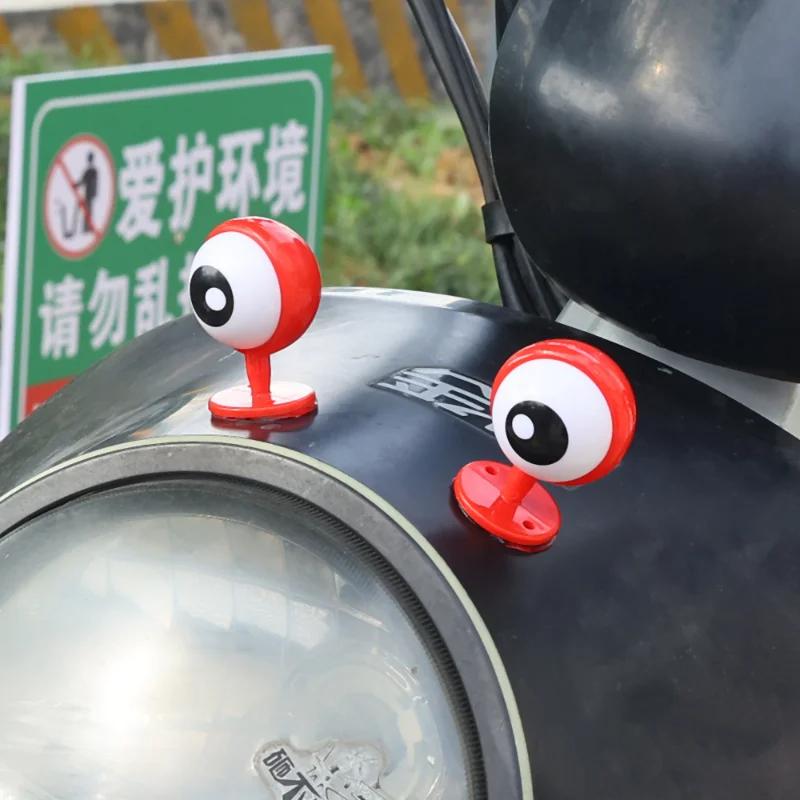 2pcs Cute Cartoon Eyes Styling Helmet Decor Personalized Helmet Stickers Motorcycles Bike Riding Helmet Decoration Accessories