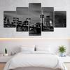 Canvas Painting Wall Art 5 Pcs New York Skyline Bridge Night View Poster Prints Modular Picture Home Decor Living Room No Framed