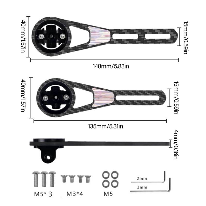 Mountain Bicycles Extension Holder Computer Extended Mount Rack Front Bikes Computer Mount Adjustable Mount for Cycling