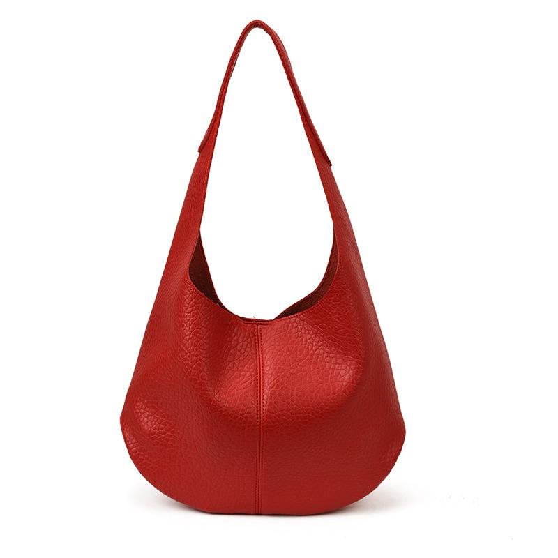 

Bag Women s New Fashion Bucket Bag Simple Large Capacity Tote Bag Textured Underarm Shoulder Bag Women s Bag