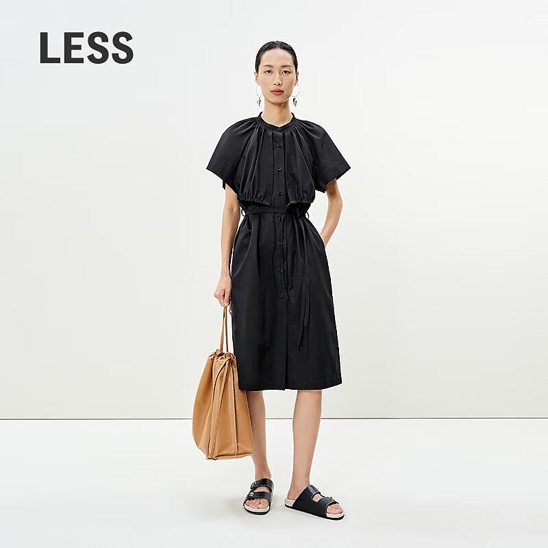 

LESS 2025 Summer Straight Stand-Collar Dress XL
