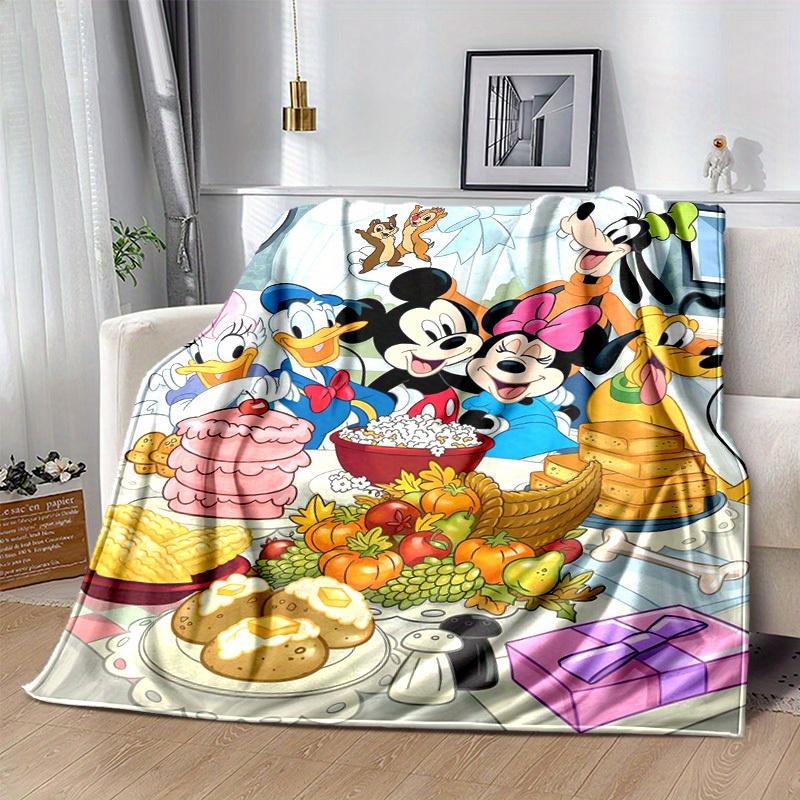 1pc, Disney Friends Gather for a Festive Feast: Perfect Home Decor with Cozy Throw Blankets! Ideal as Gifts, Flannel Blankets, Bedroom, Living Room